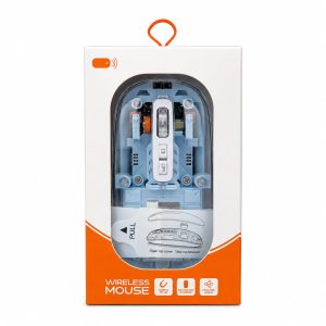 Transparent Tri-Mode Wireless Mouse – Type-C Rechargeable, Dual Bluetooth & 2.4G