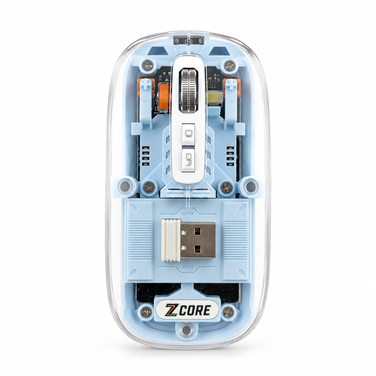 Transparent Tri-Mode Wireless Mouse – Type-C Rechargeable, Dual Bluetooth & 2.4G - Image 4