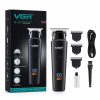 VGR V-937 Professional Cordless Hair & Beard Trimmer with LCD Display – Black